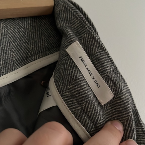 Aritzia Wilfred Tie-Front Wool Cashmere Blend High Waisted Trouser Pants 2 - Picture 11 of 13